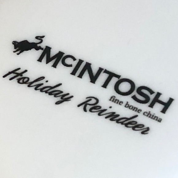 McIntosh, Fine Bone China, Coffee Mugs, Holiday Reindeer, Set of 2, Never Used - Picture 9 of 16